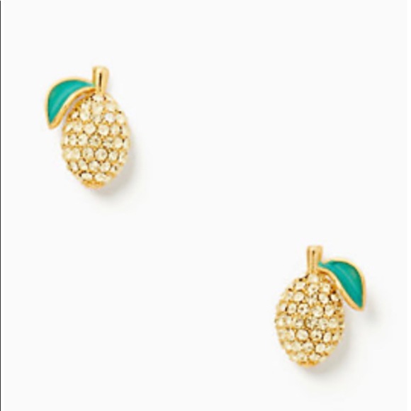 KateSpade♠️Perfect Picnic Crystal Lemon Earrings R - Picture 6 of 7